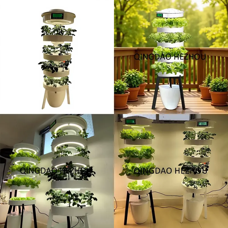 Hydroponic Tower Planter - Sistema Hidropónico Inteligente Hezhou para Uso