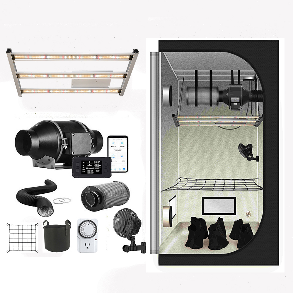Grow Tent 4X4 - 2024 nuevo 120x60x180cm Growzelt conjunto completo