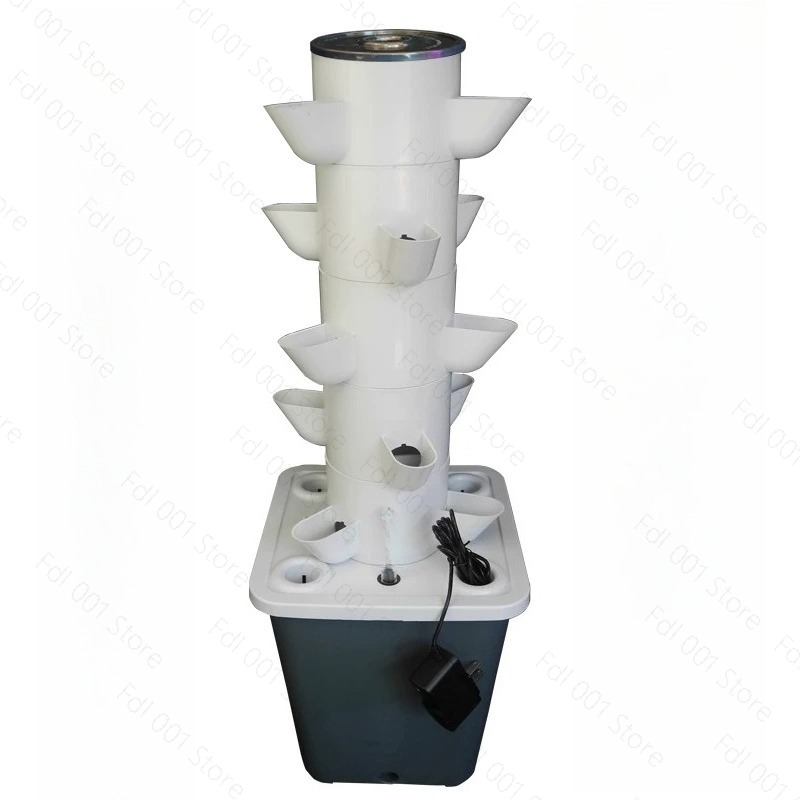 Hydroponic Tower Planter - Torre Vertical Hidropónica de 6 Niveles