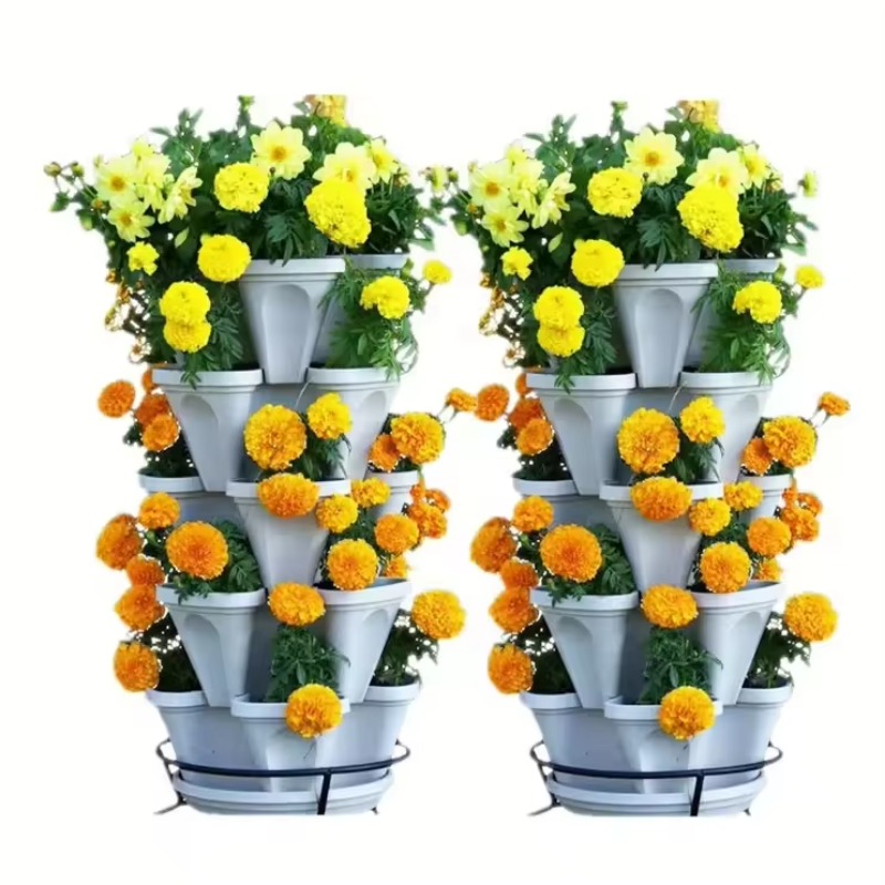 Hydroponic Tower Planter - Maceta Apilable de 5 Niveles con