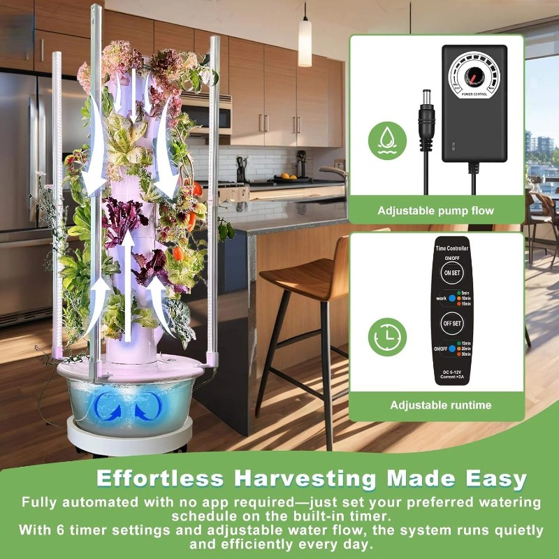 Sistema de Cultivo Hidropónico - Hydroponic Tower Planter reseña y precio