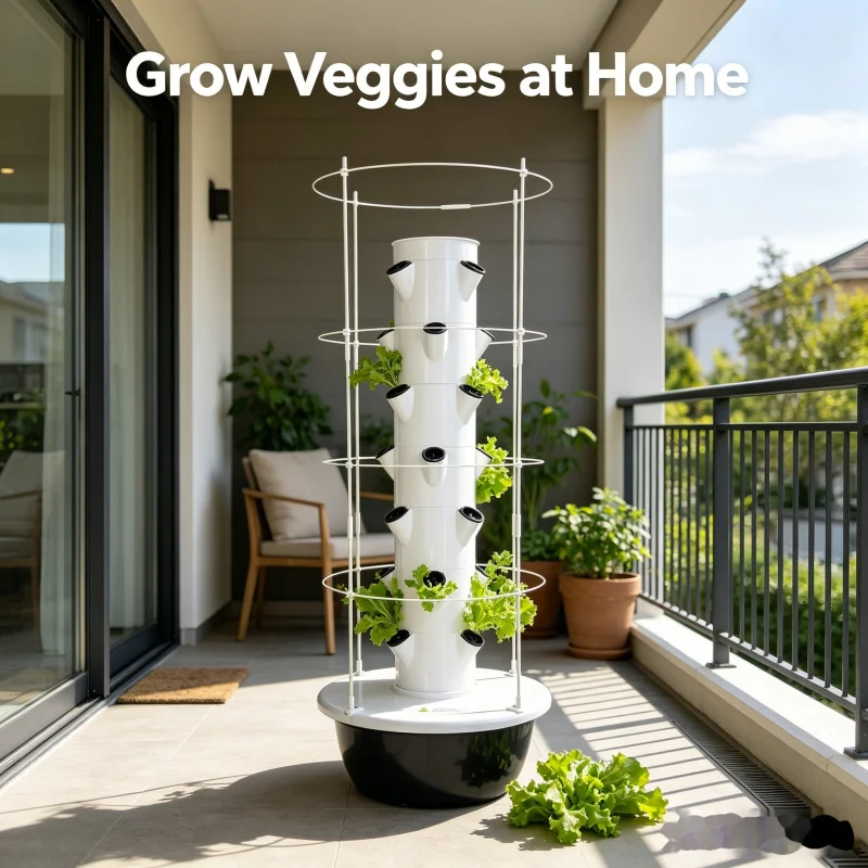 Sistema de Jardín Vertical Hid - Hydroponic Tower Planter reseña y precio