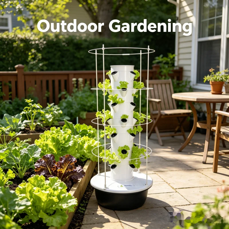 Sistema de Jardín Vertical Hid - Hydroponic Tower Planter reseña y precio