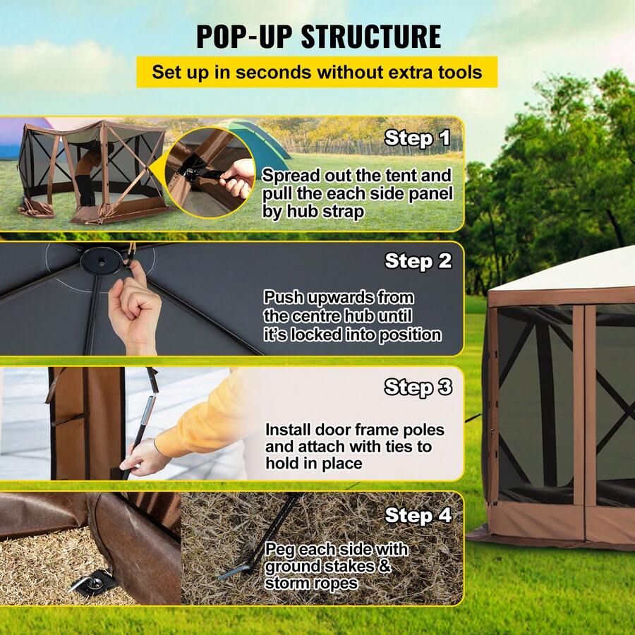 Carpa Gazebo con Mosquitera, C - Grow Tent 4X4 reseña y precio