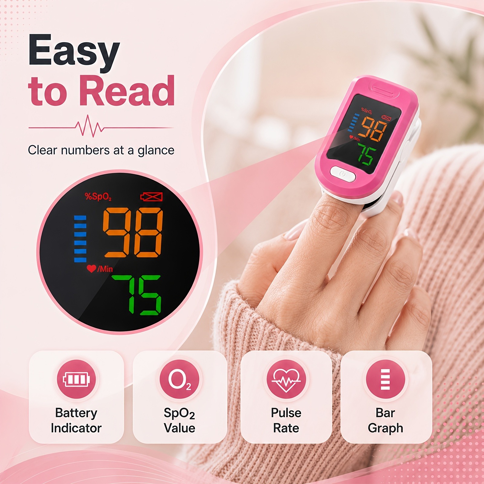 Oxímetro de Pulso de Dedo, Mon - Do Oxygen Meter reseña y precio