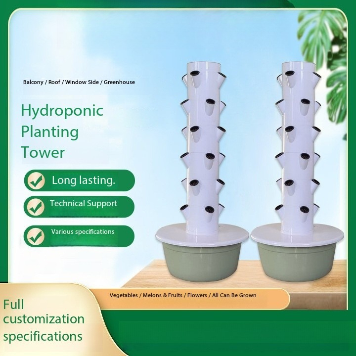 Torre hidropónica con luz LED  - Hydroponic Tower Planter reseña y precio