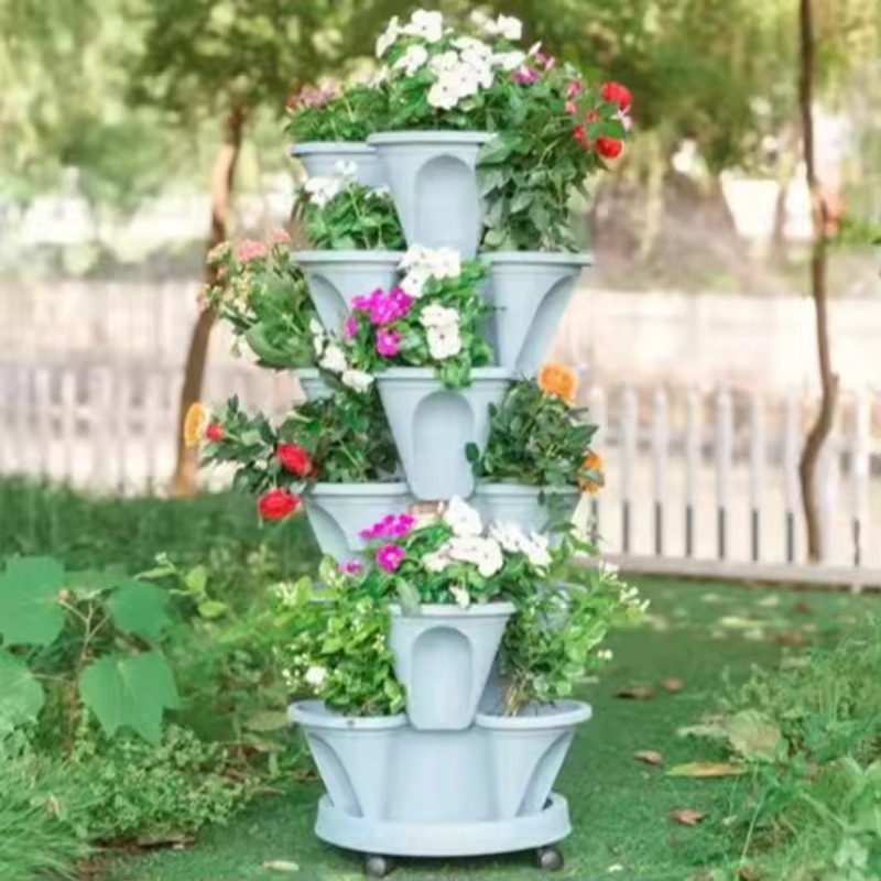 Maceta Apilable de 5 Niveles c - Hydroponic Tower Planter reseña y precio