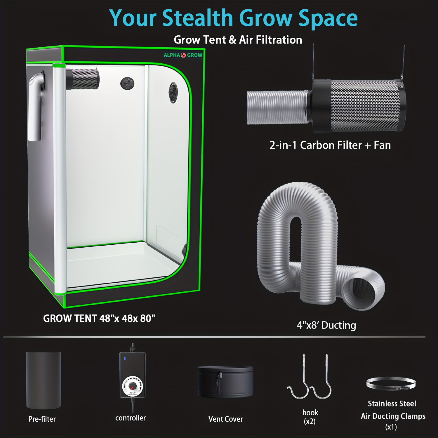 ALPHAGROW 4X4 Indoor Grow Tent - Grow Tent 4X4 reseña y precio